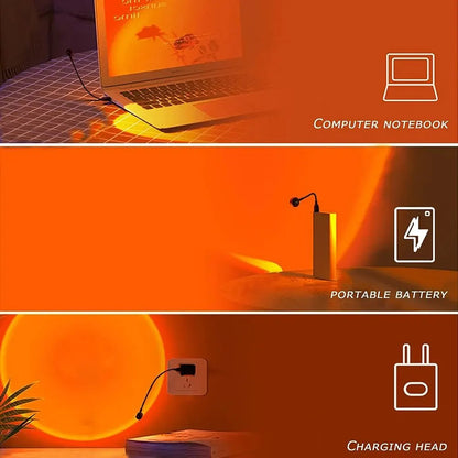 Calming Sunset Red Light USB Lamp